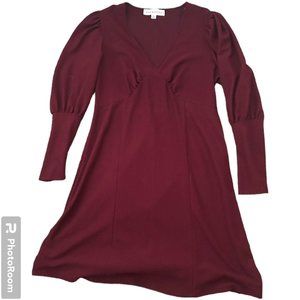 Emma & Michele Long Sleeve Burgundy Dress | Size Medium